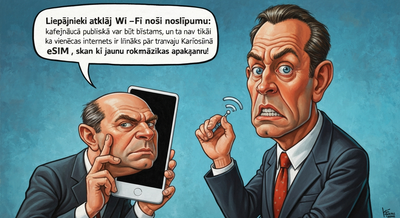 Liepājnieki atklāj Wi-Fi noslēpumu: kafejnīcā parole ir 'password123', bet eSIM skan kā rokgrupas nosaukums