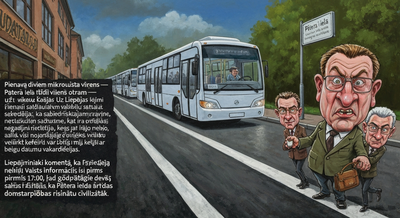 Pienavā divi mikroautobusi nepatika viens otram — Pētera ielā tādi konflikti risinātos ar kafiju