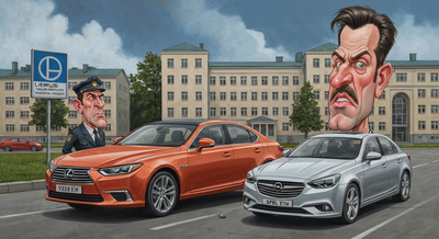 Liepājā Lexus vadītājs pierāda, ka dārgāks nav vienmēr gudrāks — aizķer Opel un aizbēg mājās