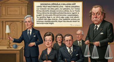 Sedokova izšķērdēja miljonu kā Liepājas tirgū pirktās zivis - trīs mēnešos nav nekas palicis