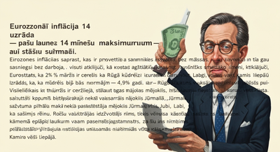 Eurozonā inflācija uzrāda 14 mēnešu maksimumu — pat Rožu laukuma čūskas tagad maksā vairāk