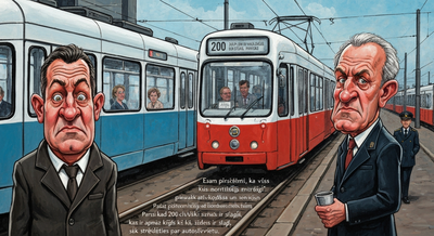 200 People Peacefully Walk in Riga — Liepāja Tram Does This Every Day